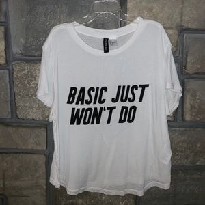 H&M BASIC JUST WONT DO SHORT SLEEVE SHIRT